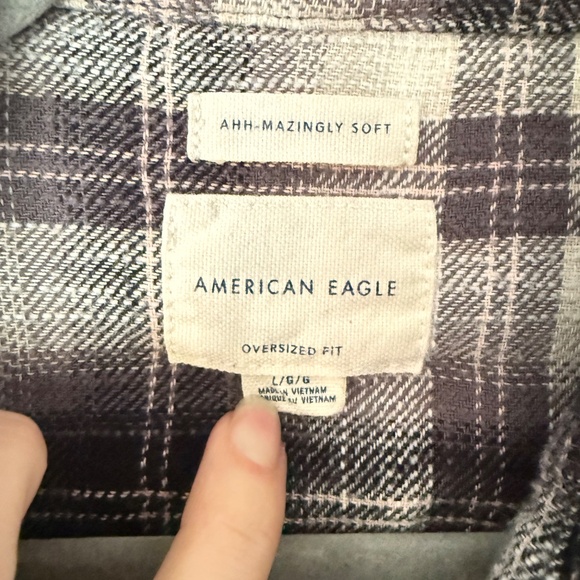 American Eagle | Ahh-mazingly Soft Oversized Flannel Shirt | Size Large - Picture 7 of 7